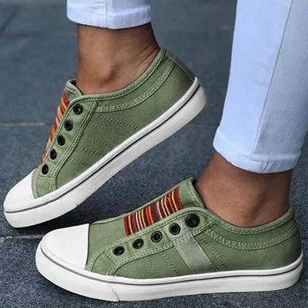 Women’s Casual Slip-On Sneakers with Elastic Bands and Rubber Sole for Everyday Comfort sold by Hensley London product image thumbnail 5