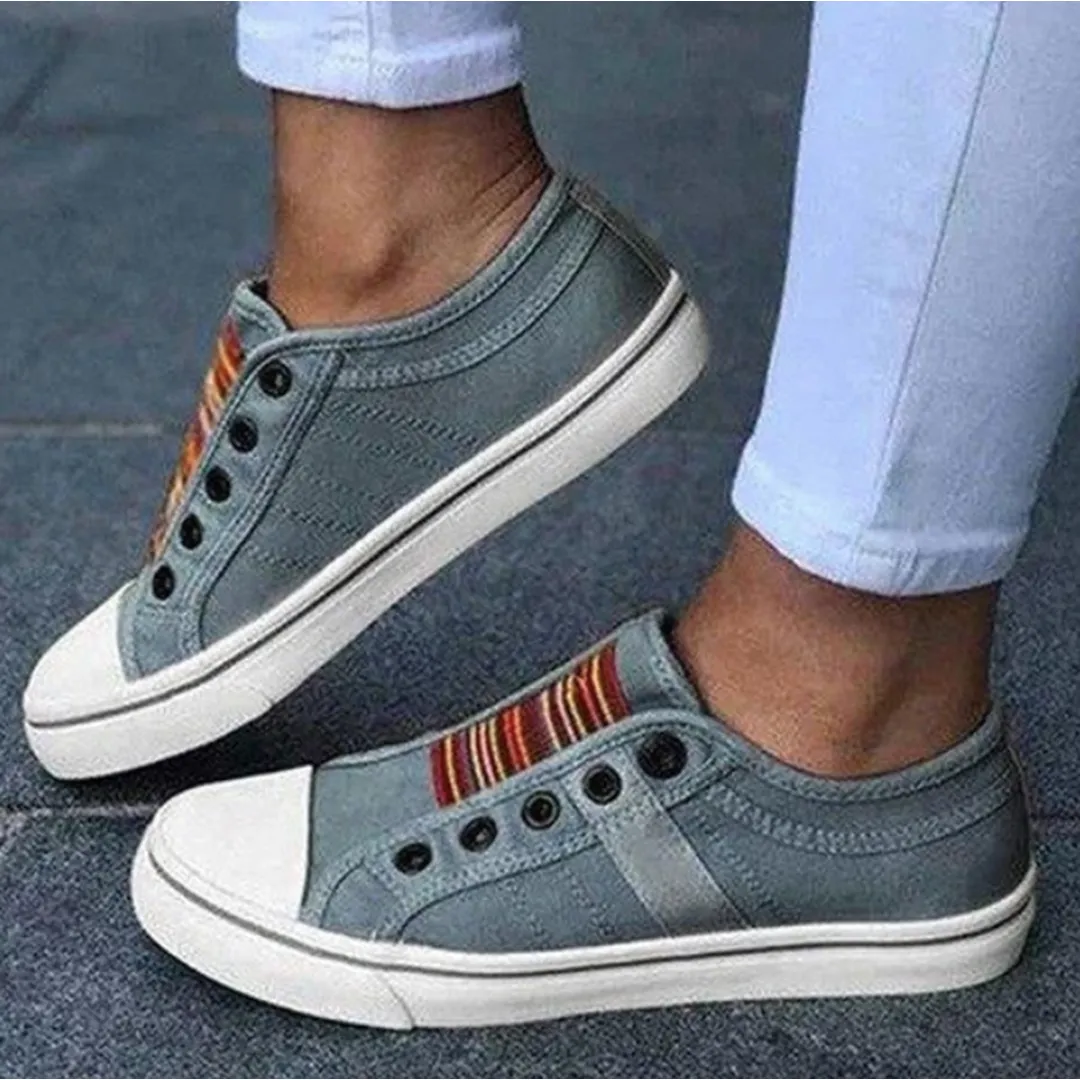 Women’s Casual Slip-On Sneakers with Elastic Bands and Rubber Sole for Everyday Comfort sold by Hensley London product image thumbnail 4