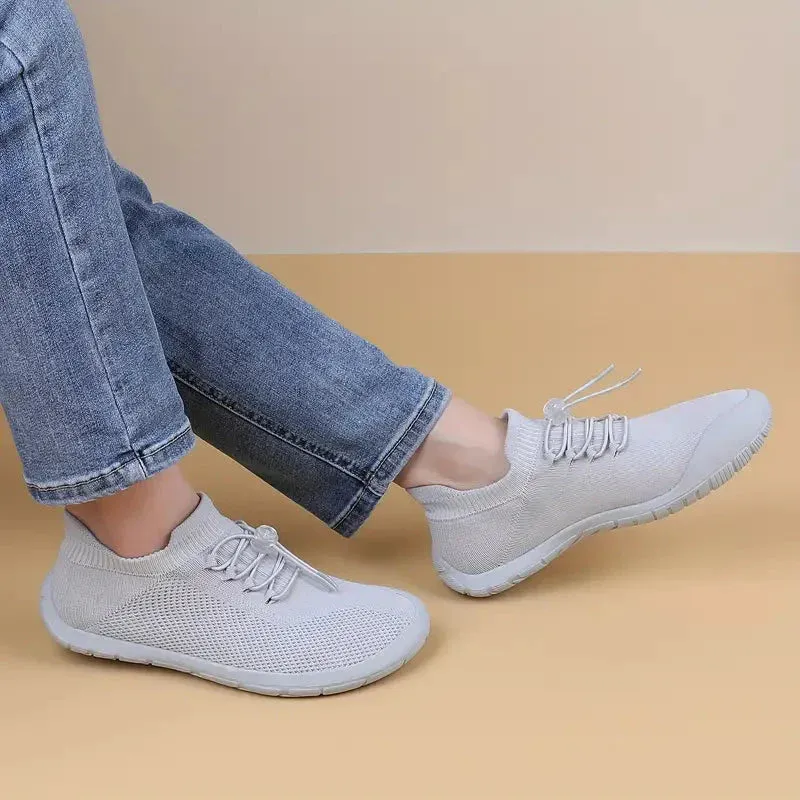 Women’s Lightweight Slip-On Sneakers with Breathable Mesh and Elastic Lace Closure for Casual Wear sold by Hensley London product image thumbnail 3