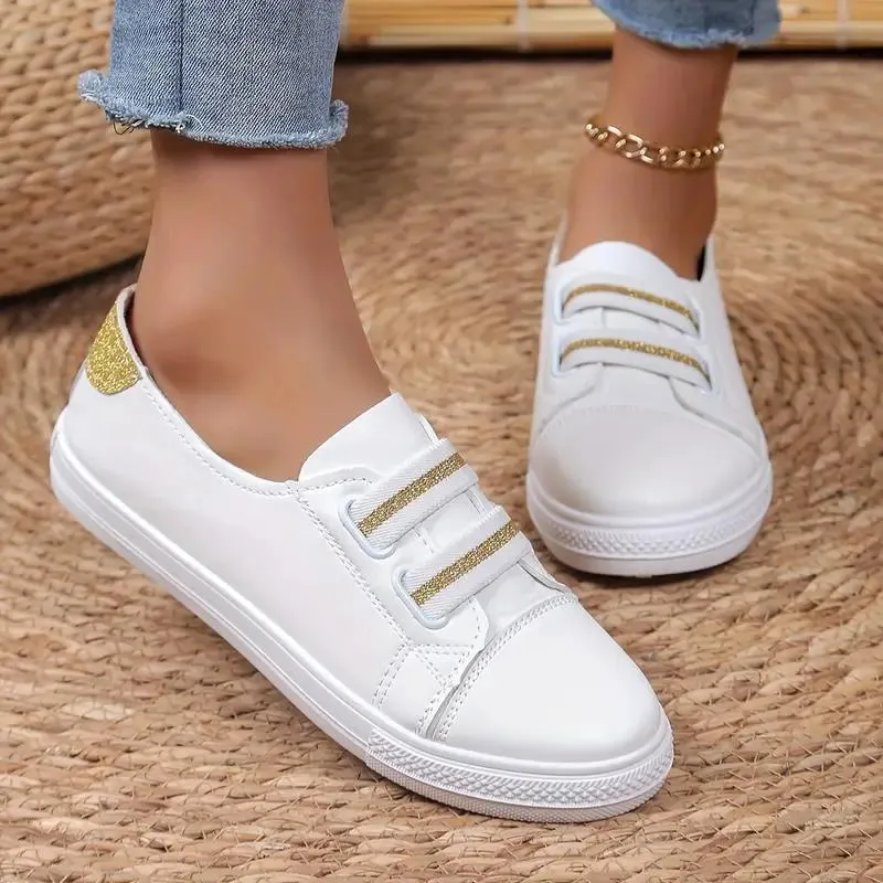 Women's Slip-On Sneakers with Elastic Band and Rounded Toe – Comfortable Rubber Sole for Everyday Wear sold by Hensley London product image thumbnail 5