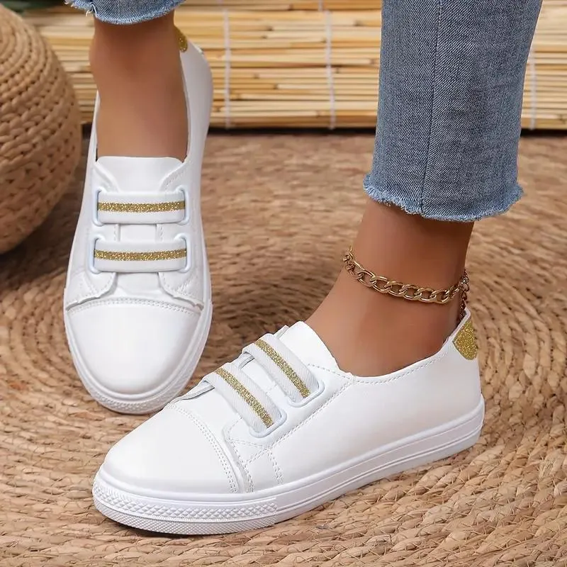 Women's Slip-On Sneakers with Elastic Band and Rounded Toe – Comfortable Rubber Sole for Everyday Wear sold by Hensley London product image thumbnail 4