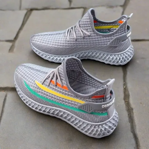 Women's Breathable Knitted Sneakers with Cushioned Sole – Lace-Up Casual Footwear sold by Hensley London product image thumbnail 4