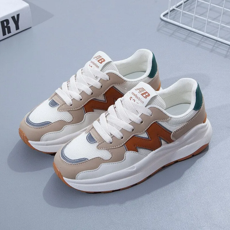 Women's Lace-Up Sneakers with Cushioned Sole – Suede and Mesh Casual Sneakers for Everyday Wear sold by Hensley London product image thumbnail 3