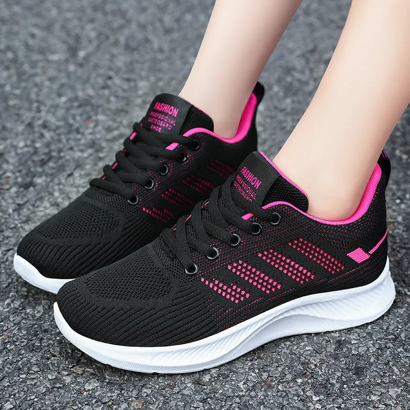 Lightweight Women’s Flyknit Sneakers with Cushioned Sole – Breathable Lace-Up Design sold by Hensley London
