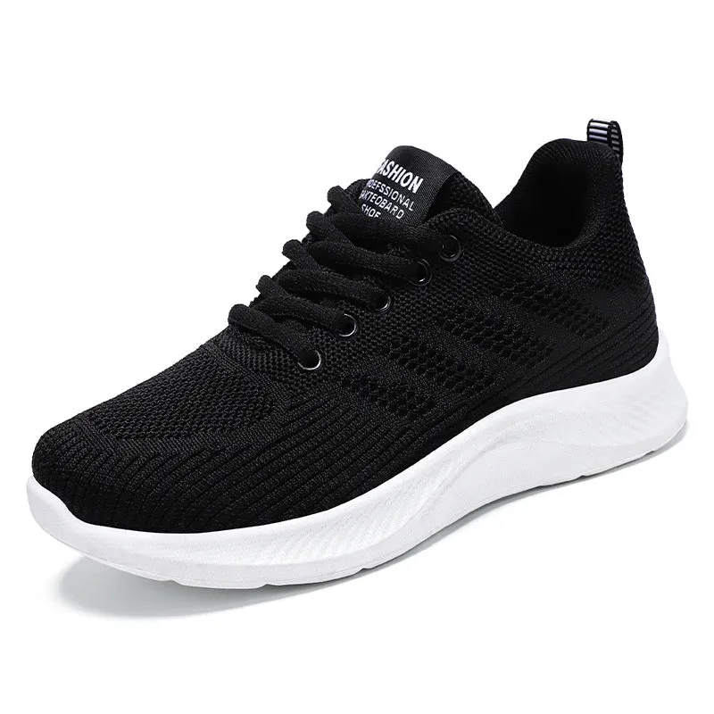 Lightweight Women’s Flyknit Sneakers with Cushioned Sole – Breathable Lace-Up Design sold by Hensley London product image thumbnail 3