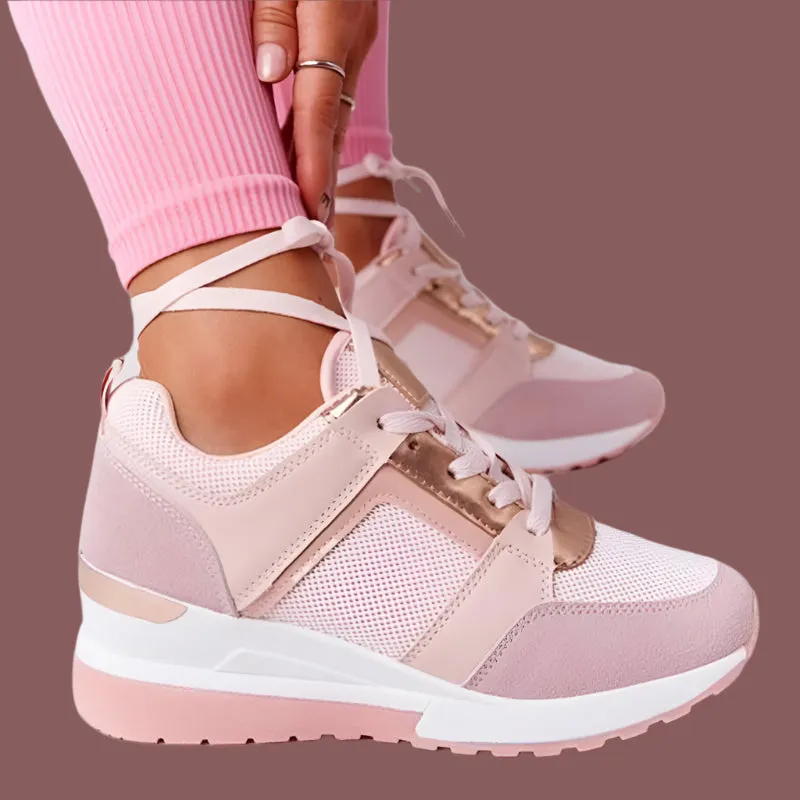 Women’s Platform Sneakers with Breathable Upper and Metallic Accents – Stylish Casual Footwear sold by Hensley London product image thumbnail 3