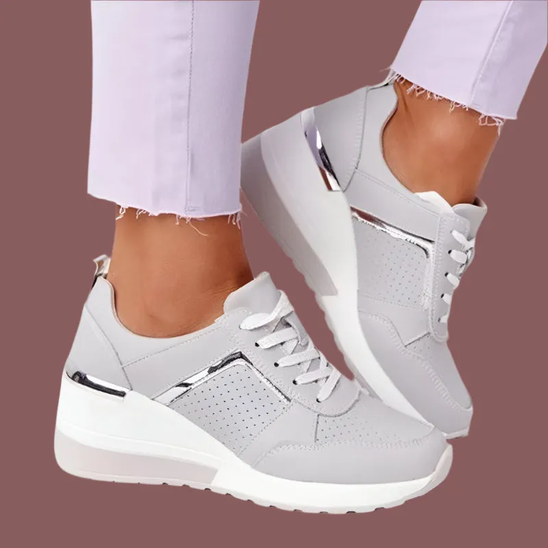 Women’s Platform Sneakers with Breathable Upper and Metallic Accents – Stylish Casual Footwear sold by Hensley London product image thumbnail 2
