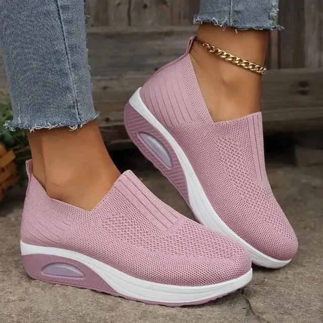 Women's Lightweight Slip-On Sneakers with Cushioned Sole and Breathable Mesh Design sold by Hensley London product image thumbnail 5