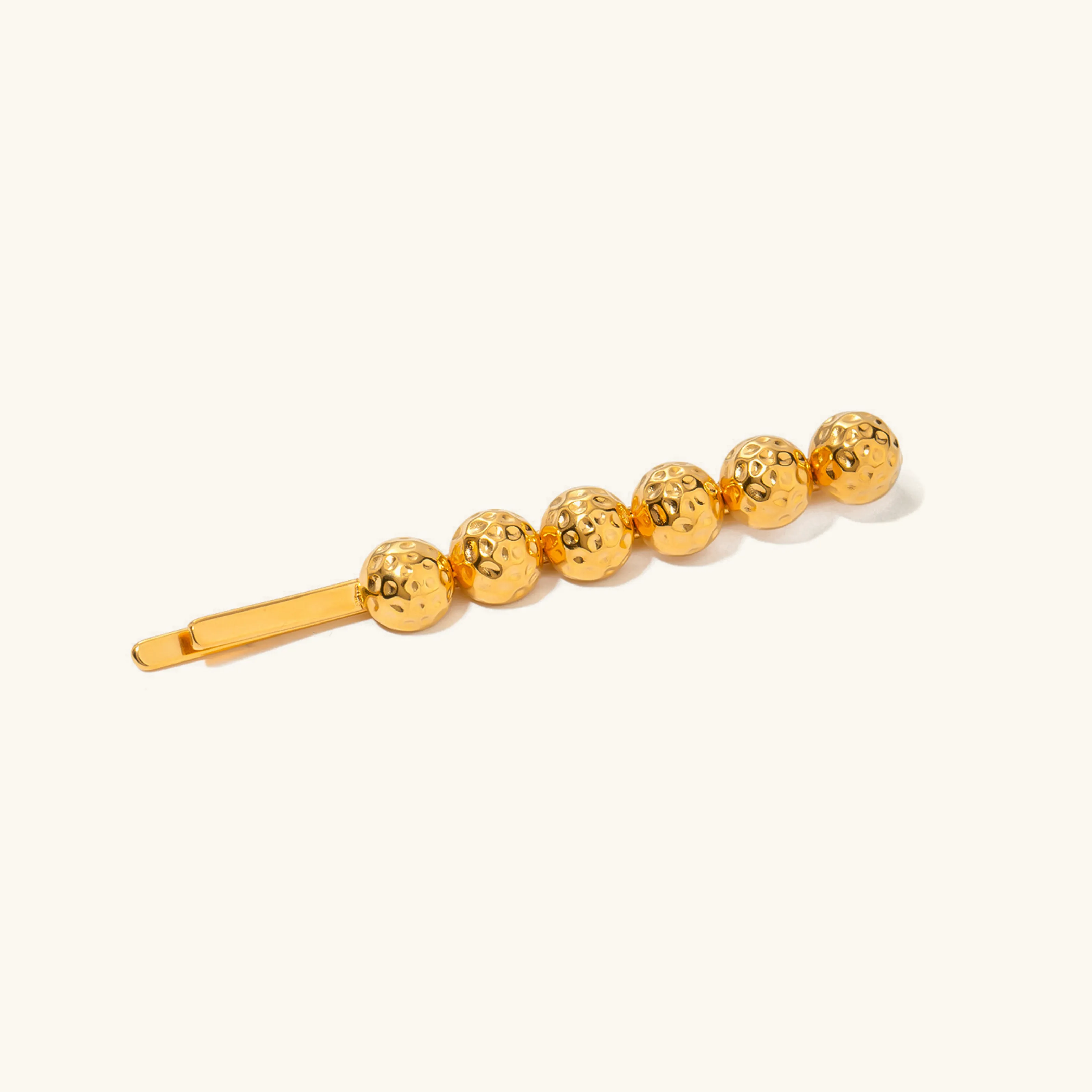Gold Seashell Hair Clip with Coral Beads – Hypoallergenic, Waterproof, Lightweight Accessory for Women sold by Hensley London product image thumbnail 4