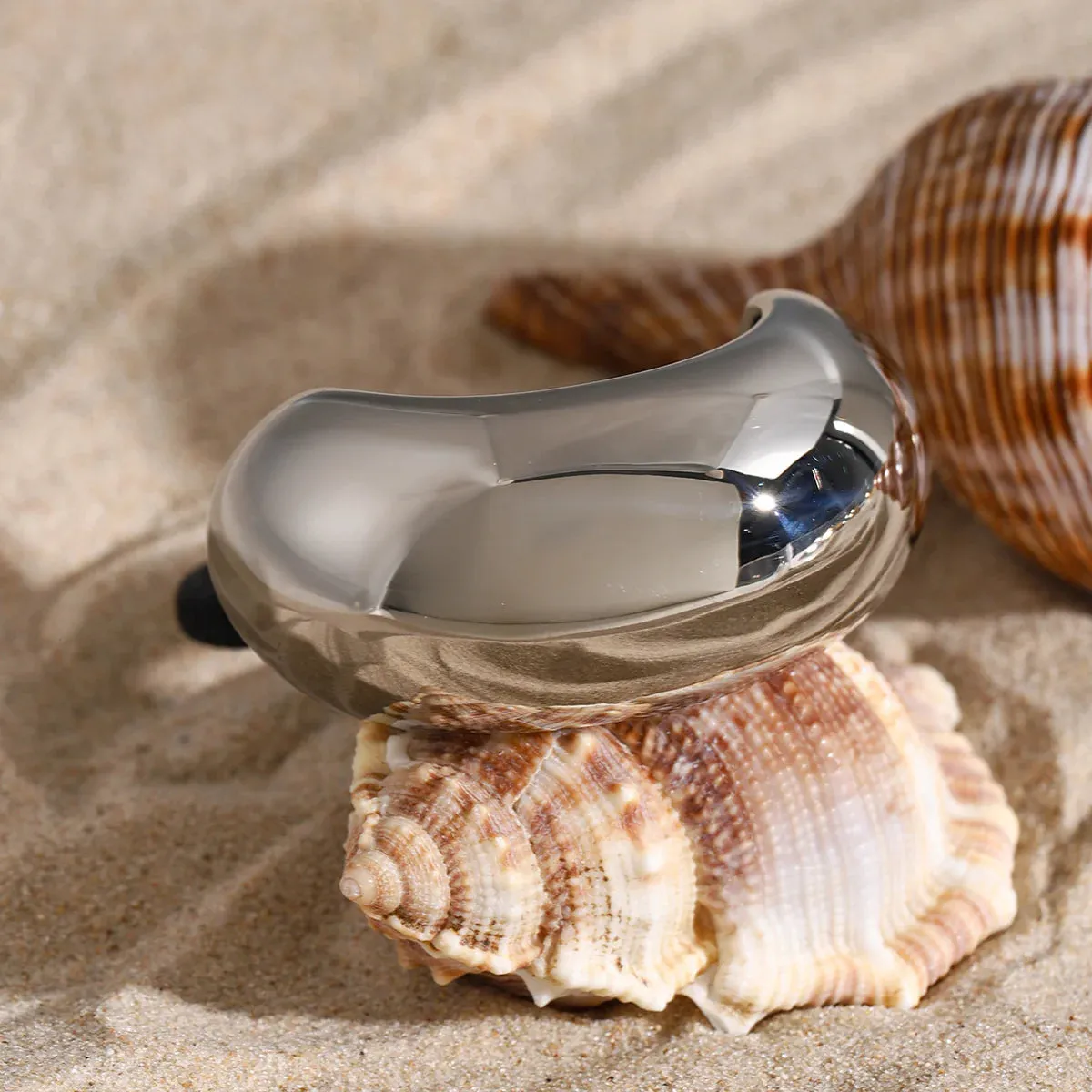 Gold Dome Ponytail Cuff - Hypoallergenic Stainless Steel-Plated Hair Accessory with Stretchy Band for Secure Fit sold by Hensley London product image thumbnail 5