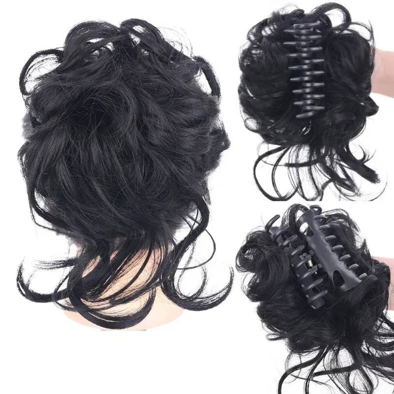 Curly Messy Ponytail Claw Clip-in Hair Bun Extension – Lightweight and Easy to Use sold by Hensley London product image thumbnail 2