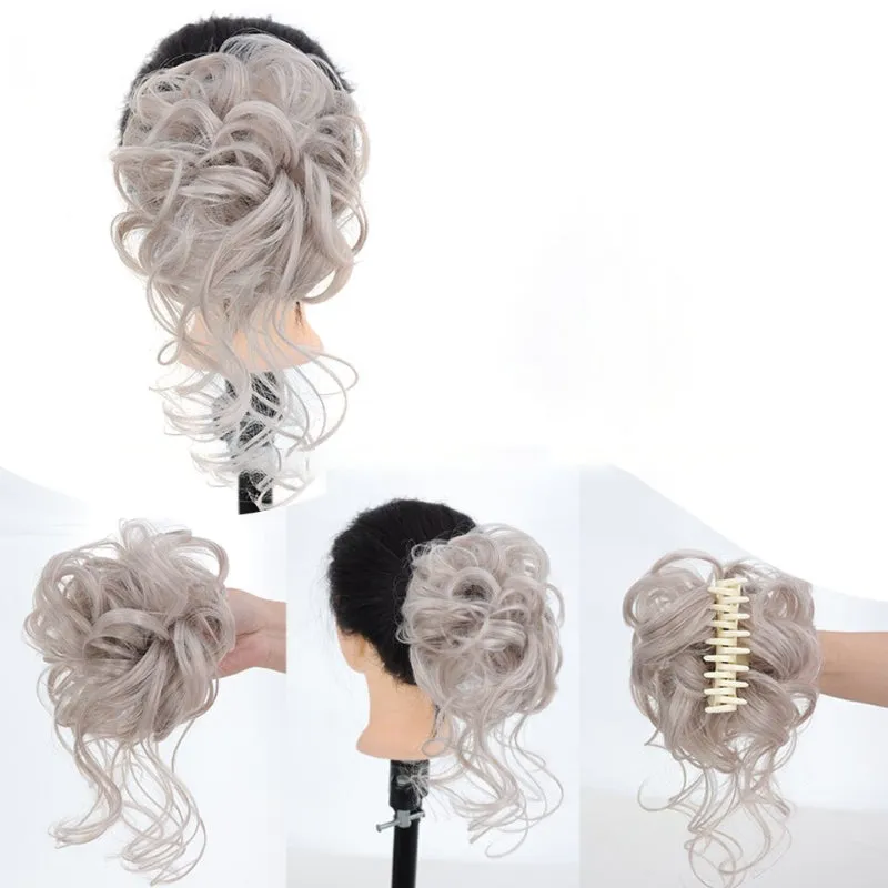 Curly Messy Ponytail Claw Clip-in Hair Bun Extension – Lightweight and Easy to Use sold by Hensley London product image thumbnail 4