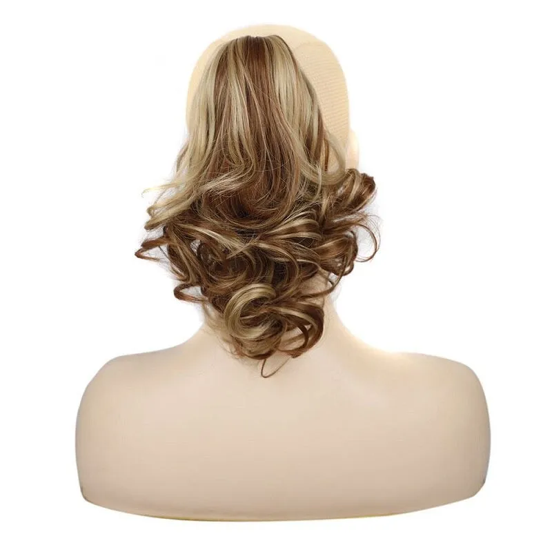 Short Wavy Ponytail Claw Clip-In Hair Extensions – 12 Inch, Natural Look, High-Temperature Fiber sold by Hensley London