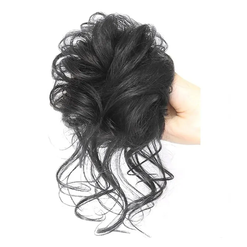 Curly Hair Extensions for Women – Easy Wrap Messy Bun Scrunchy in Bamboo Fiber, Lightweight and Comfortable sold by Hensley London