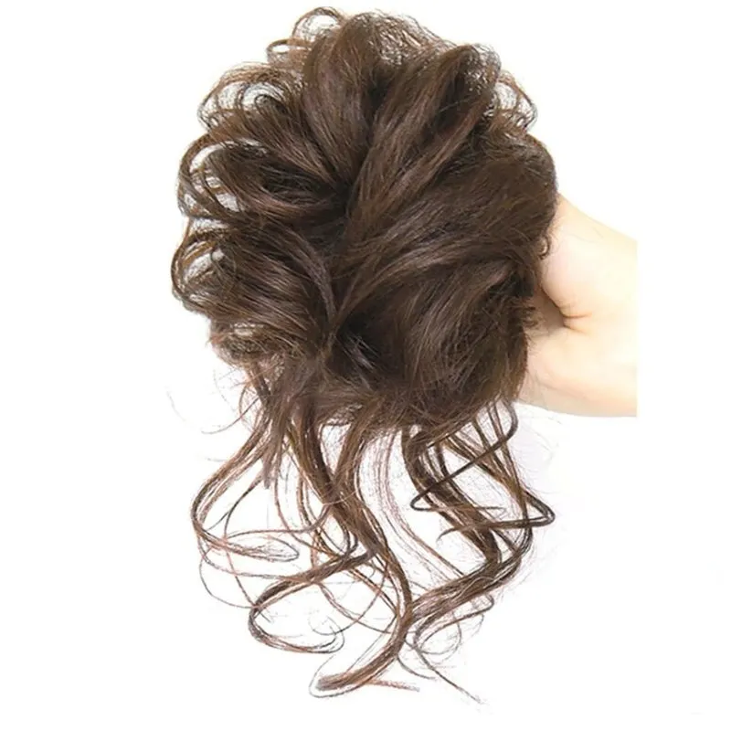 Curly Hair Extensions for Women – Easy Wrap Messy Bun Scrunchy in Bamboo Fiber, Lightweight and Comfortable sold by Hensley London product image thumbnail 3