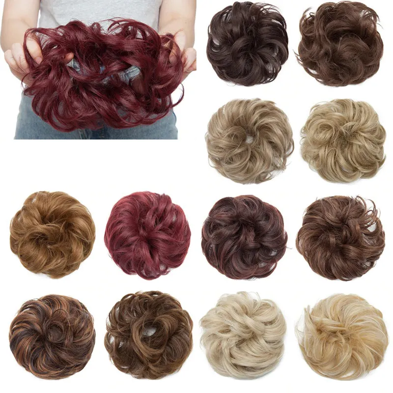 Curly Messy Bun Hair Wig Scrunchie Ponytail Extensions – Effortless Styling in Seconds sold by Hensley London product image thumbnail 4