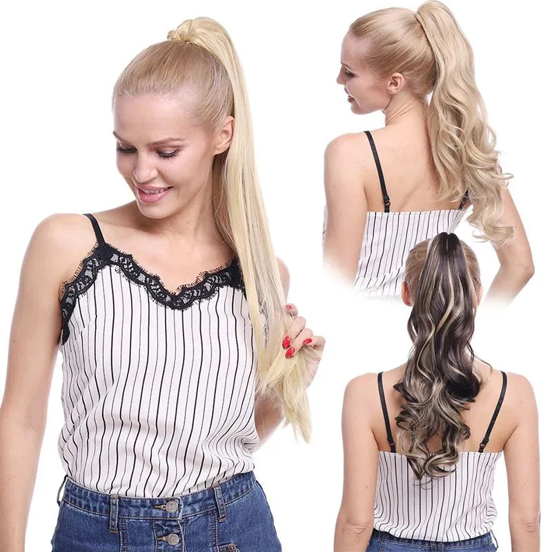 Stylish Clip-In Ponytail Hair Extensions - High-Temperature Fiber, 160g, Lightweight and Versatile for Instant Volume and Length sold by Hensley London