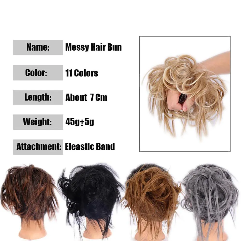 Natural Look Synthetic Messy Hair Bun Scrunchie Extension – Effortless Curly Hair Accessory sold by Hensley London product image thumbnail 3