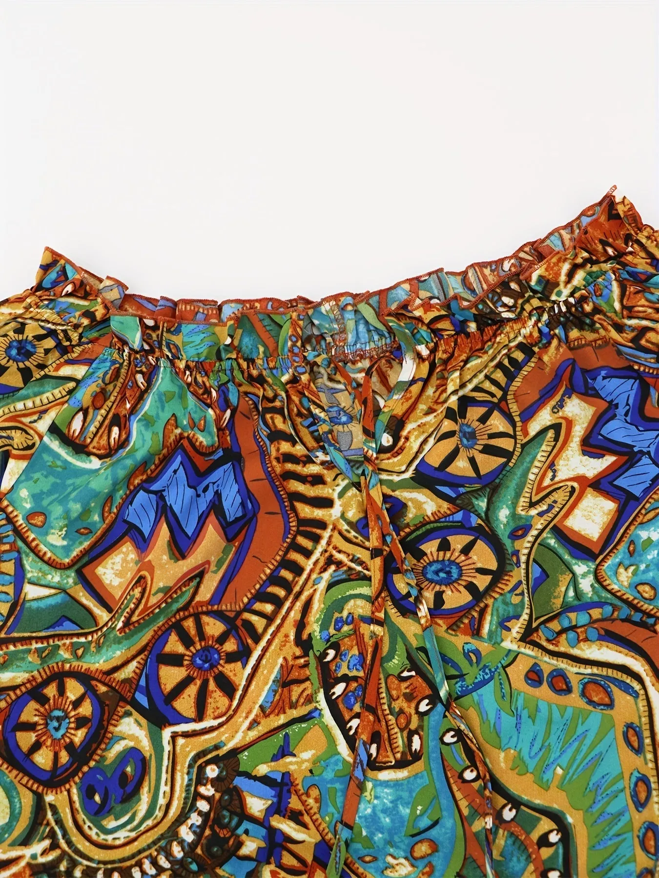 Off-Shoulder Boho Blouse with Long Sleeves for Women – Lightweight and Colorful Spring Top sold by Hensley London product image thumbnail 4