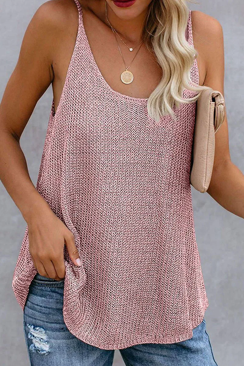 Women's Striped U-Neck Sleeveless Crop Top – Lightweight Tank Top for Summer Casual Outings sold by Hensley London product image thumbnail 3
