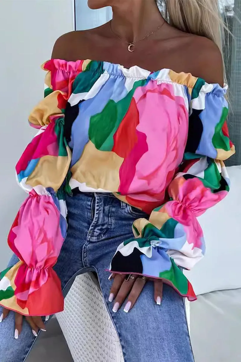 Women's Off-Shoulder Casual Top – Loose Fit Cotton Blend Going Out Top for Spring and Summer sold by Hensley London product image thumbnail 3