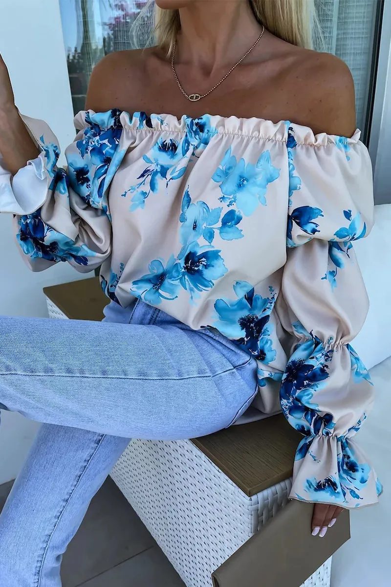 Women's Off-Shoulder Casual Top – Loose Fit Cotton Blend Going Out Top for Spring and Summer sold by Hensley London product image thumbnail 4