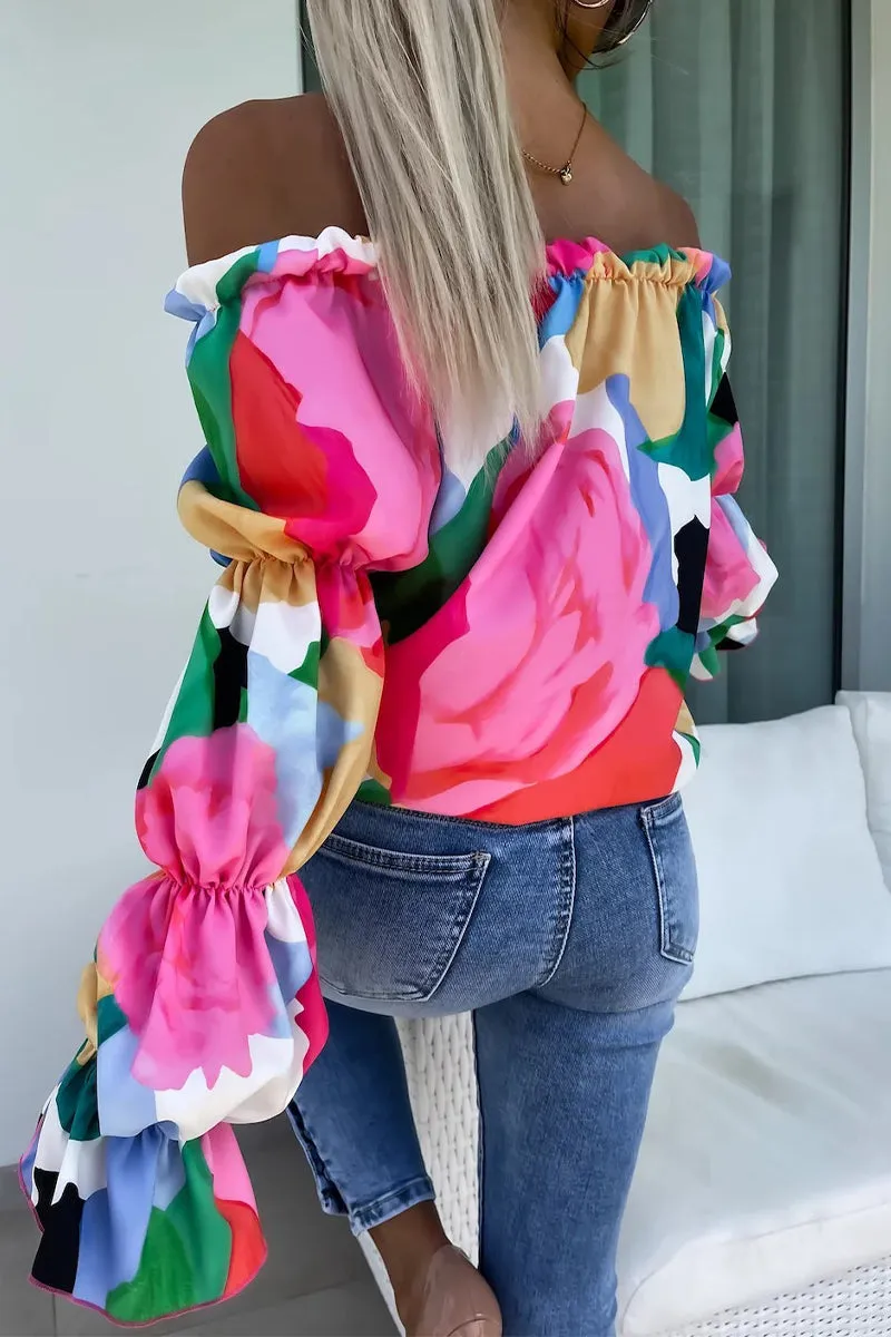 Women's Off-Shoulder Casual Top – Loose Fit Cotton Blend Going Out Top for Spring and Summer sold by Hensley London product image thumbnail 5