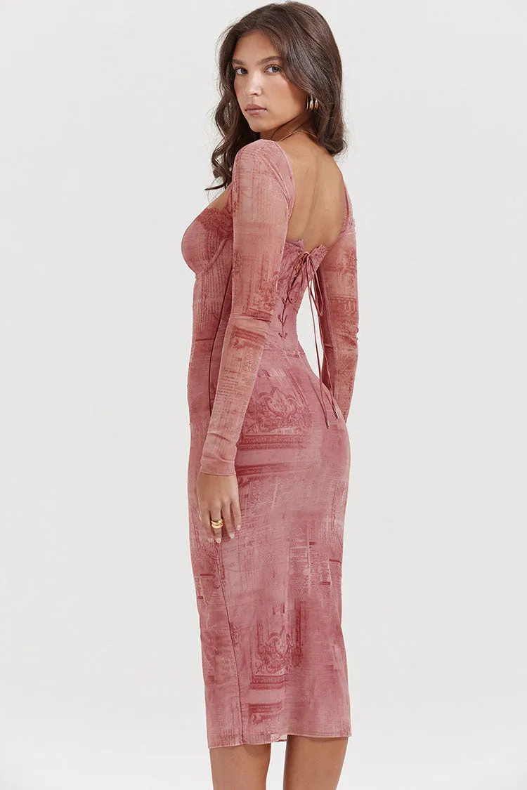 Women's Cocktail Dress Hot Pink Lace Bodycon sold by Hensley London product image thumbnail 3