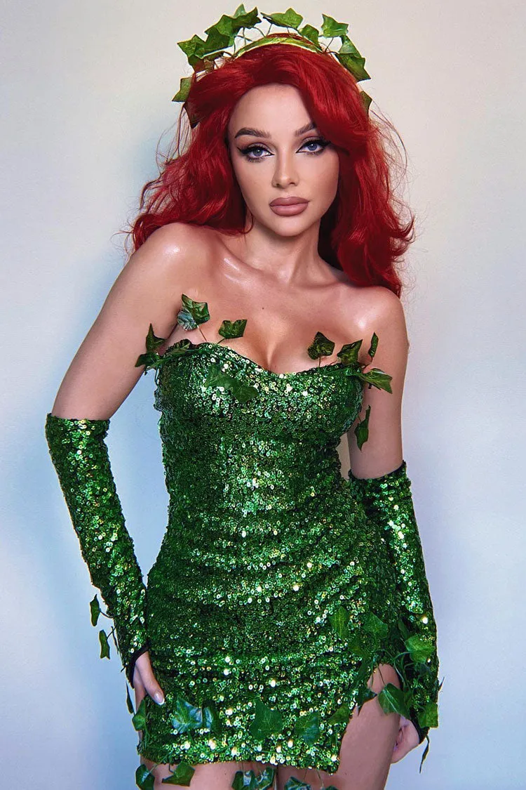 Women's Mini Dress Green Cotton Sequin sold by Hensley London product image thumbnail 2