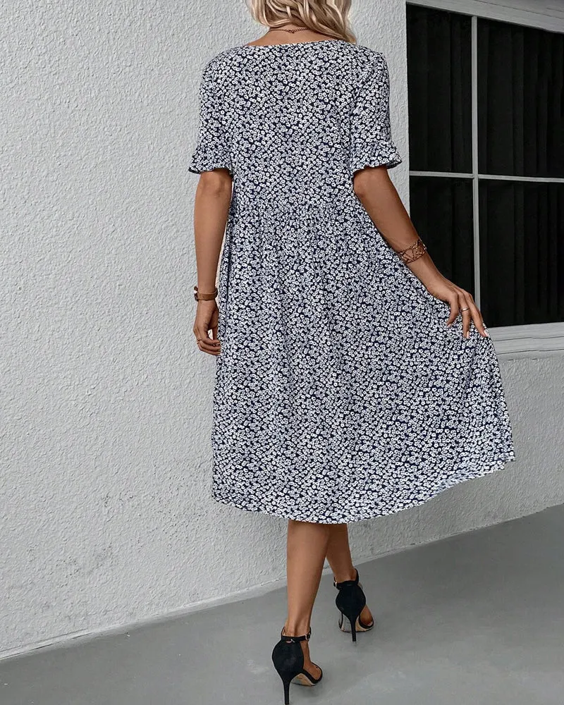 Women's Floral Dress White Polyester Summer sold by Hensley London product image thumbnail 4