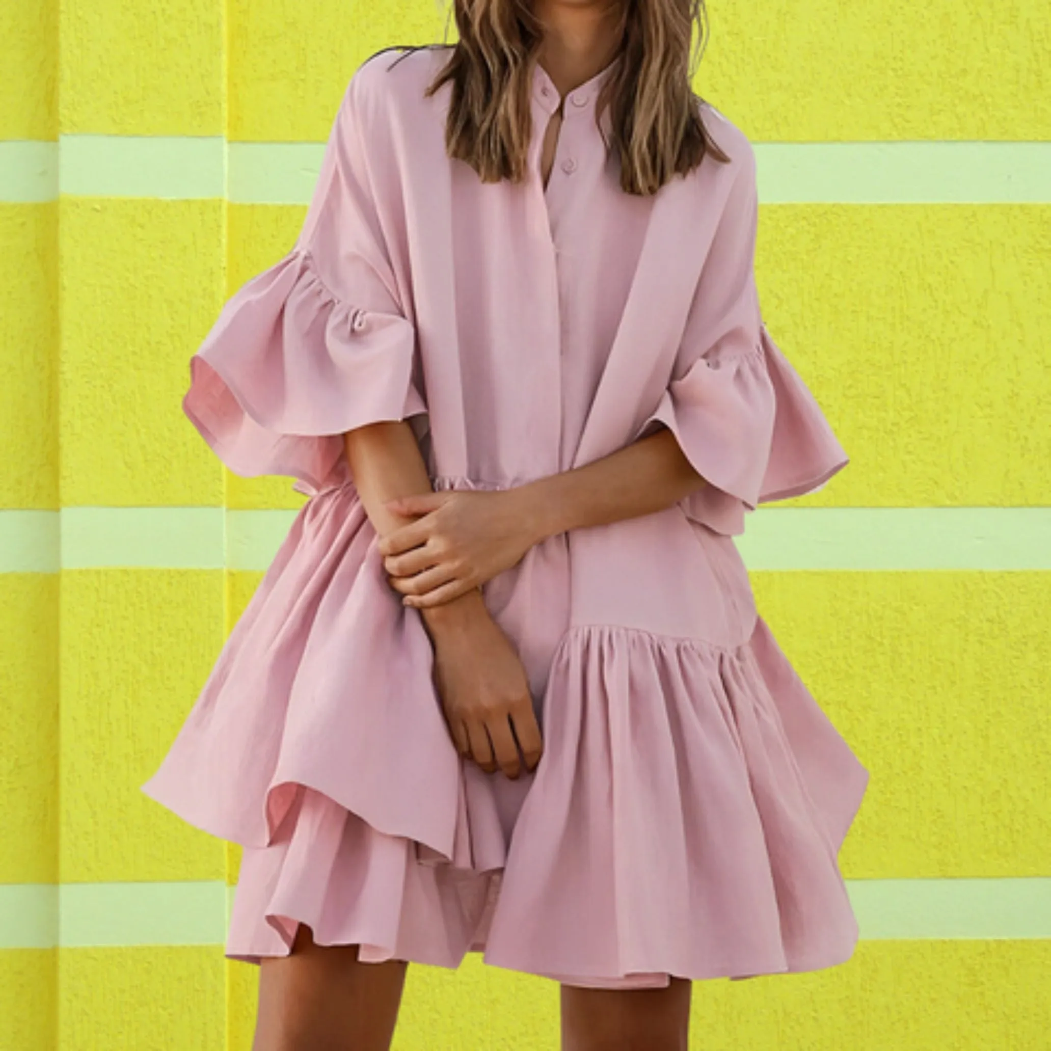 Women's Flowy White Dress Sustainable Fabric Maxi Dress sold by Hensley London product image thumbnail 2