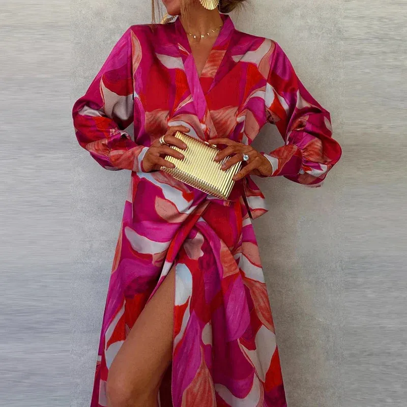 Women's Maxi Dress Floral Print Lightweight Polyester sold by Hensley London product image thumbnail 3