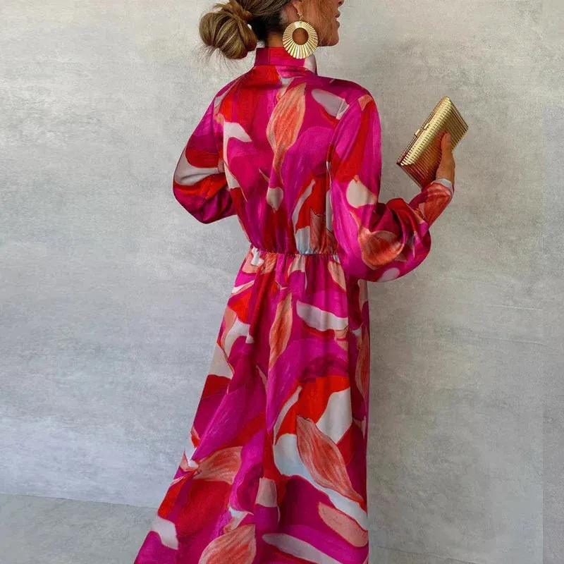 Women's Maxi Dress Floral Print Lightweight Polyester sold by Hensley London product image thumbnail 5