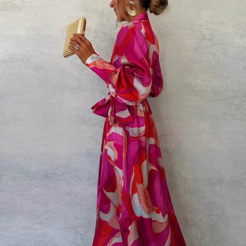 Women's Maxi Dress Floral Print Lightweight Polyester sold by Hensley London product image thumbnail 4