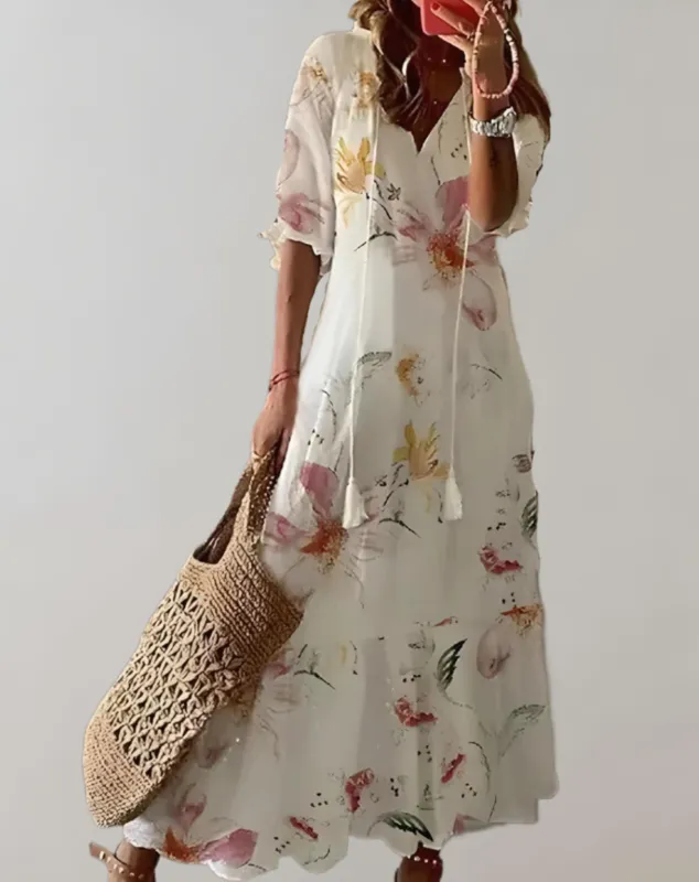 Women's Maxi Dress Blue Polyester sold by Hensley London