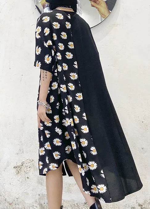 Women's Asymmetric Dress Black Cotton Blend sold by Hensley London product image thumbnail 4