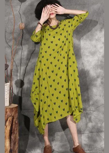 Women's Summer Dress Yellow Dotted Linen sold by Hensley London product image thumbnail 2