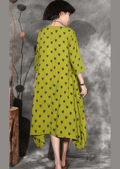 Women's Summer Dress Yellow Dotted Linen sold by Hensley London product image thumbnail 4