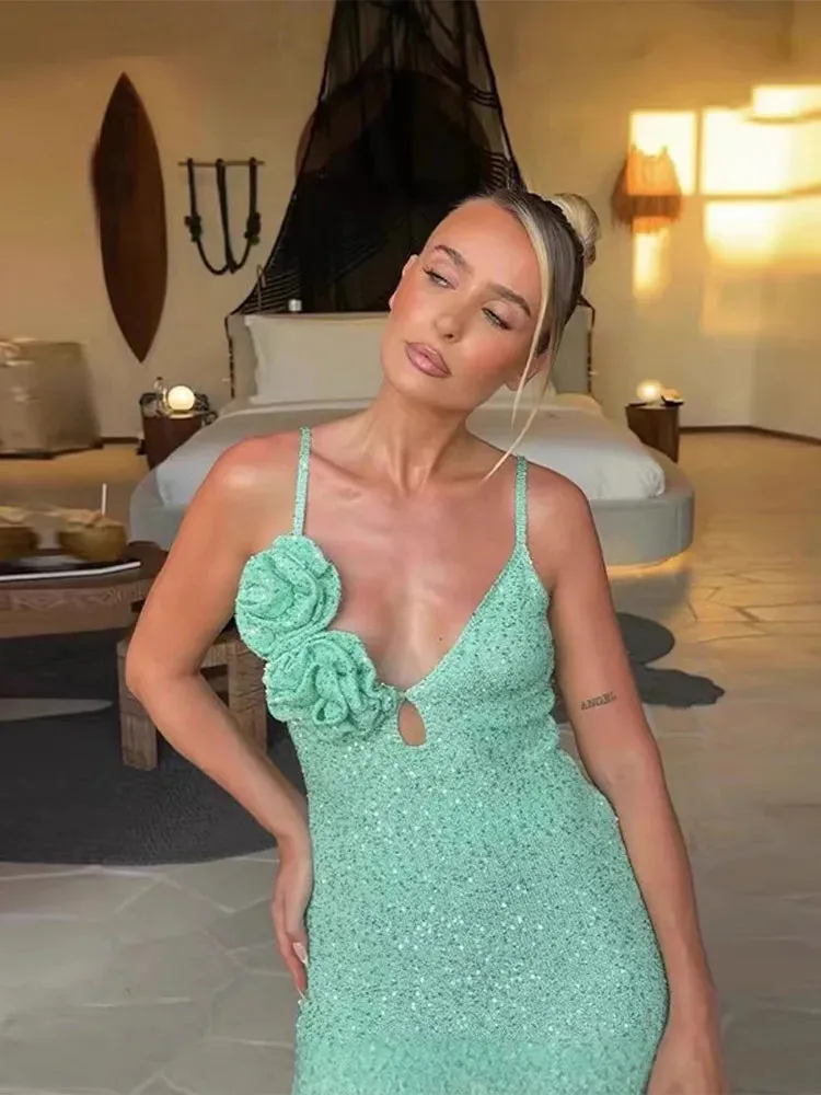 Women's Evening Dress Black Sequin Gown sold by Hensley London product image thumbnail 4