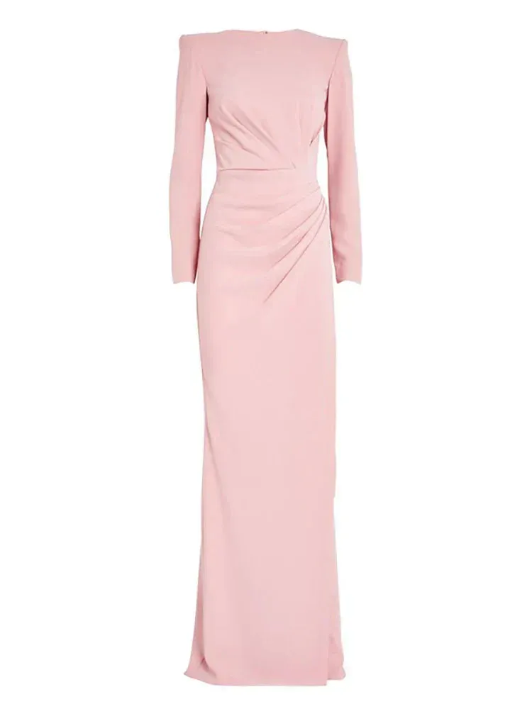 Women's Evening Gown Black Jersey Blend Elegant Wrap Style sold by Hensley London product image thumbnail 4