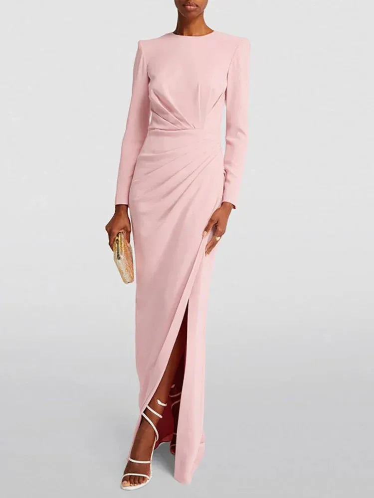 Women's Evening Gown Black Jersey Blend Elegant Wrap Style sold by Hensley London product image thumbnail 2