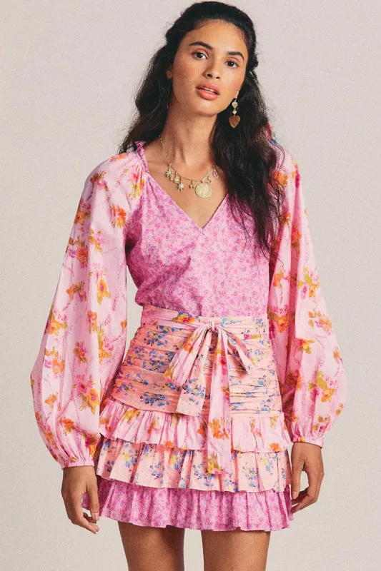 Women's Mini Dress Pink Floral Polyester sold by Hensley London