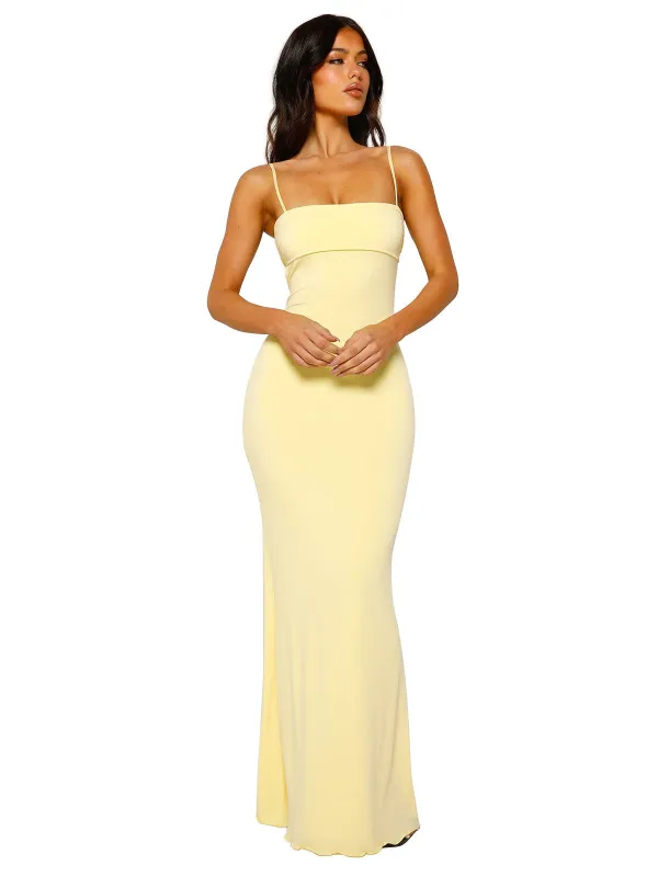 Women's Elegant Backless Bodycon Evening Maxi Dress sold by Hensley London