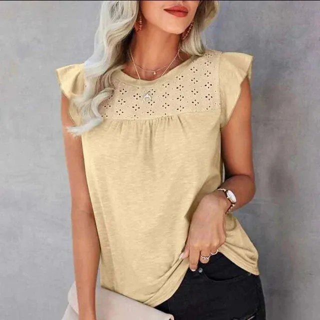 Women's Blouse Lightweight Ruffled Summer Top sold by Hensley London product image thumbnail 2
