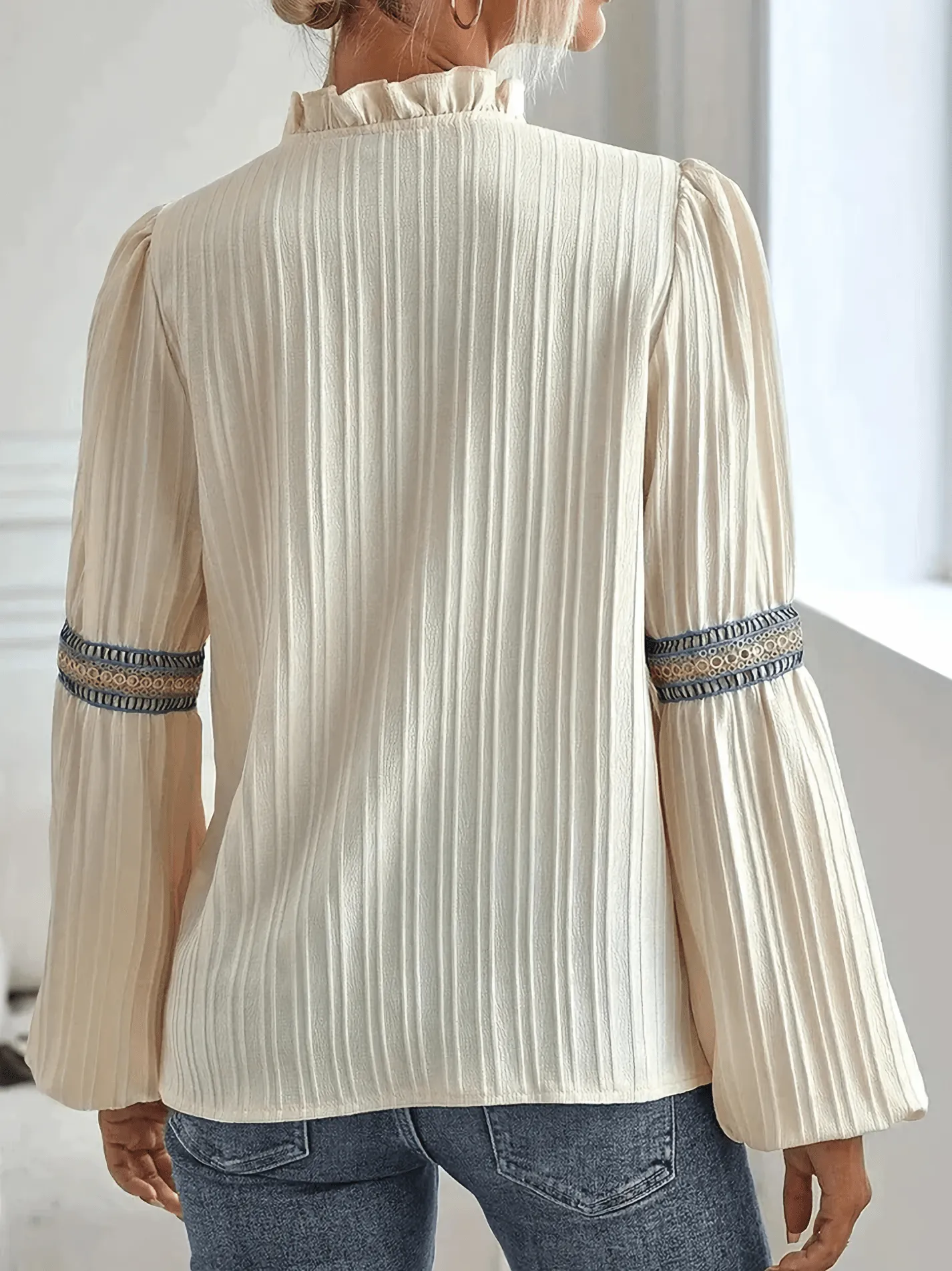 Women's Blouse Lightweight Long Sleeve Top sold by Hensley London product image thumbnail 3
