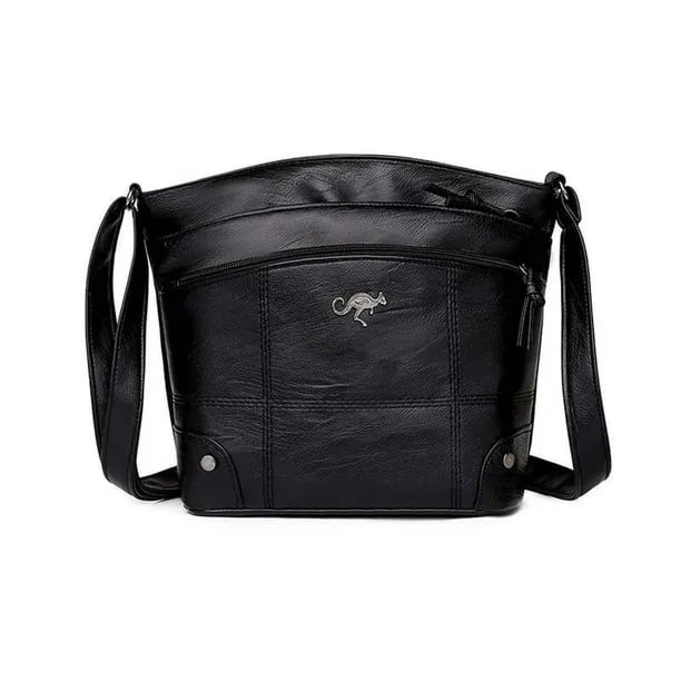 Women's Handbag Black Small PU Leather Stylish Compact Purses for Women sold by Hensley London product image thumbnail 4