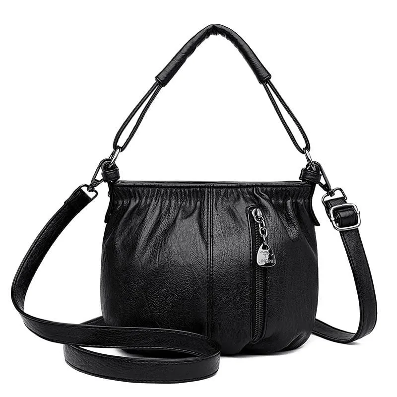 Women's Black Shoulder Bag One Size Soft Material sold by Hensley London product image thumbnail 5