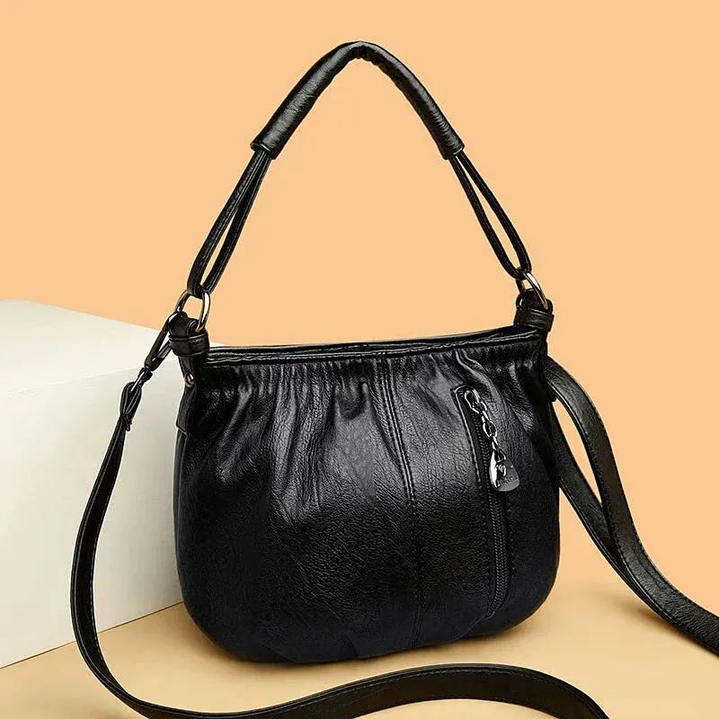 Women's Black Shoulder Bag One Size Soft Material sold by Hensley London product image thumbnail 2