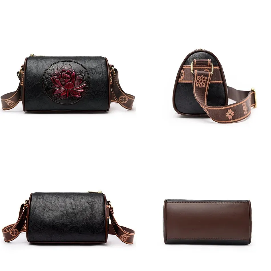 Women's Crossbody Bag Black Medium Leather sold by Hensley London product image thumbnail 4