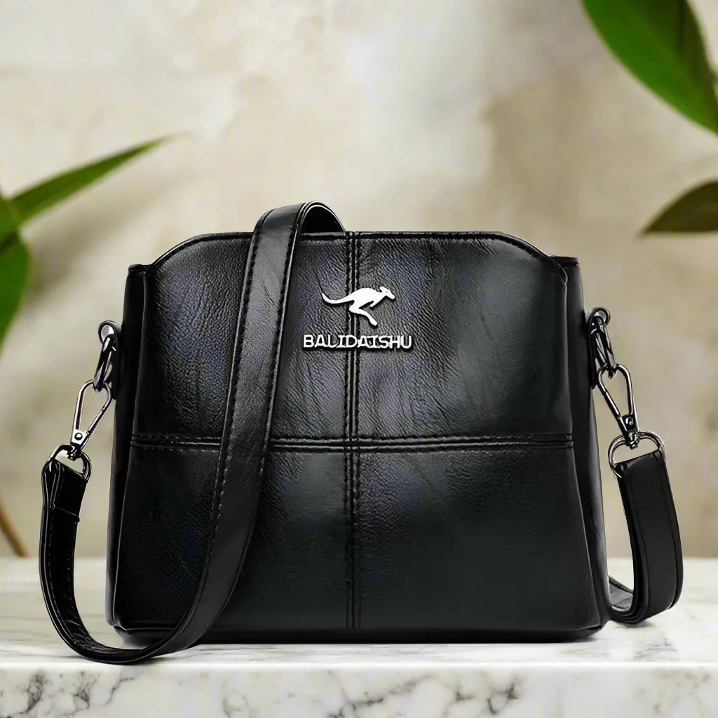 Women's Crossbody Bag Black Medium Leather sold by Hensley London